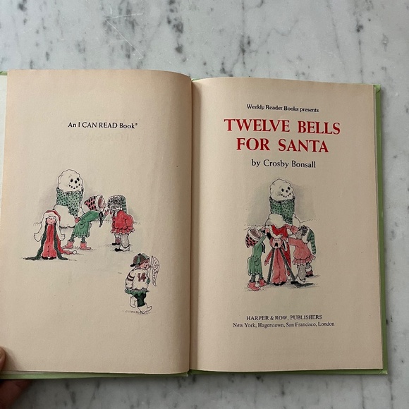 Vintage 1977 Twelve Bells for Santa by Crosby Bonsall Hardcover - Picture 5 of 8